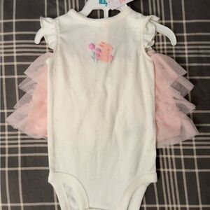 Pink and White baby tutu outfit 3months